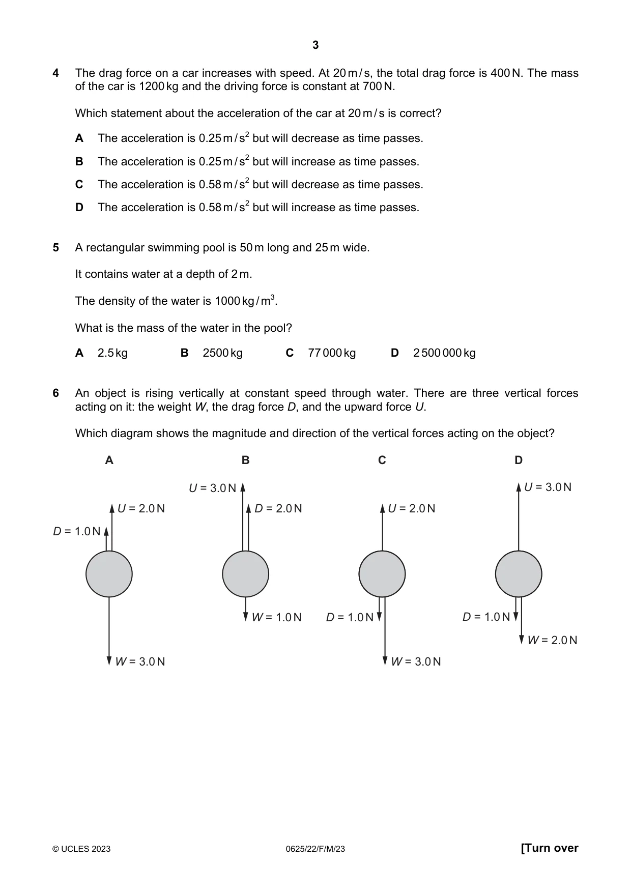 Cambridge IGCSE Physics 0625 2023 Feb/March Paper 2 · Variant 2 question paper, page 3 of 16
