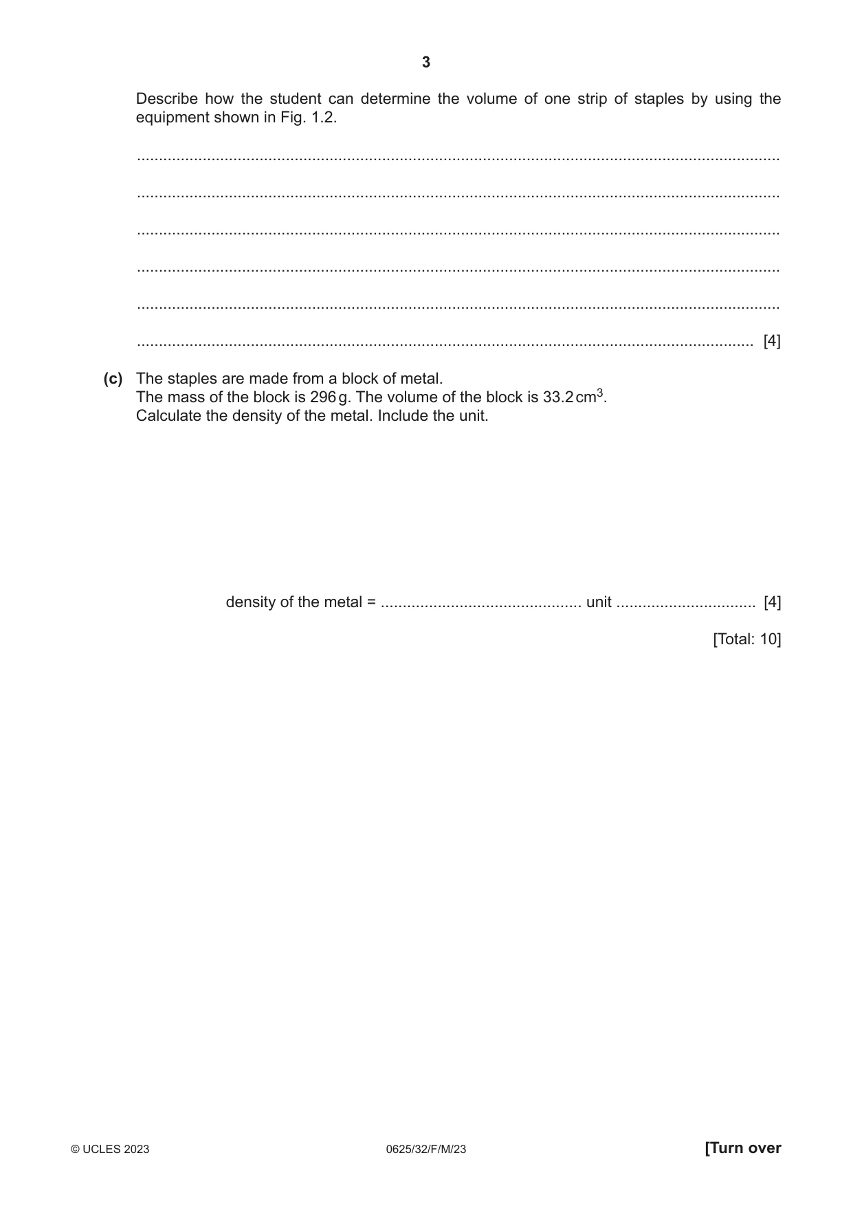 Cambridge IGCSE Physics 0625 2023 Feb/March Paper 3 · Variant 2 question paper, page 3 of 20