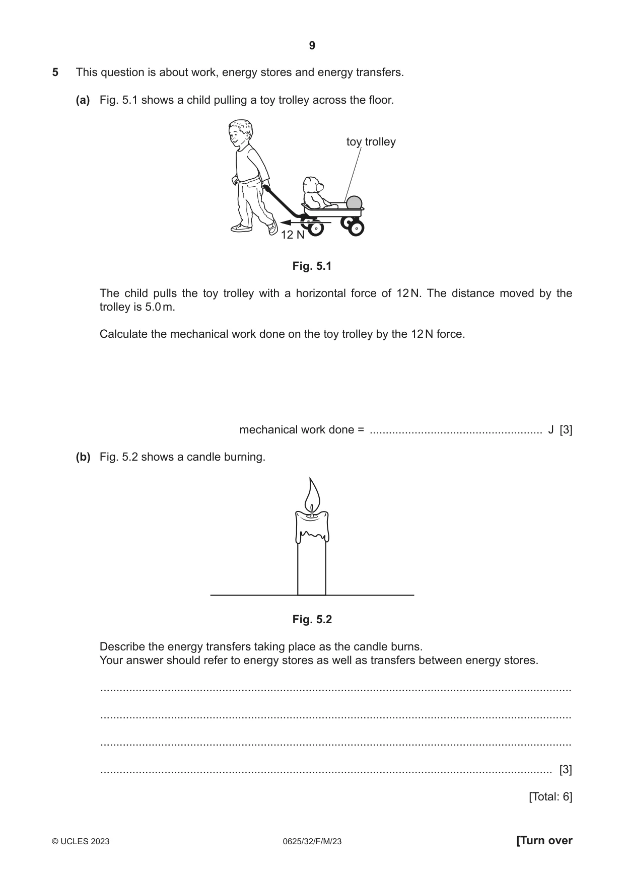 Cambridge IGCSE Physics 0625 2023 Feb/March Paper 3 · Variant 2 question paper, page 9 of 20
