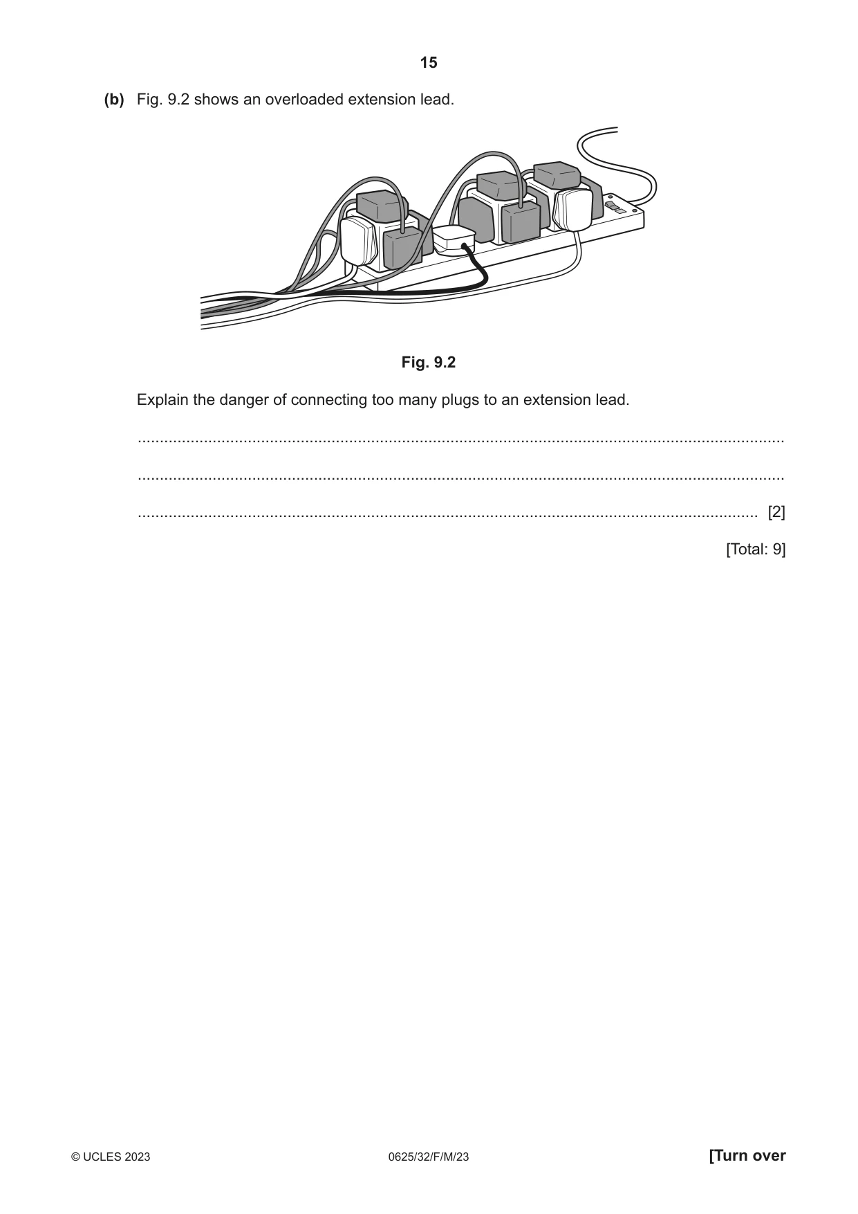 Cambridge IGCSE Physics 0625 2023 Feb/March Paper 3 · Variant 2 question paper, page 15 of 20