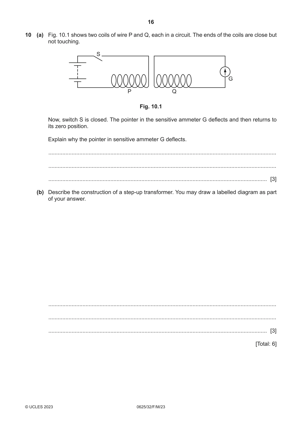 Cambridge IGCSE Physics 0625 2023 Feb/March Paper 3 · Variant 2 question paper, page 16 of 20
