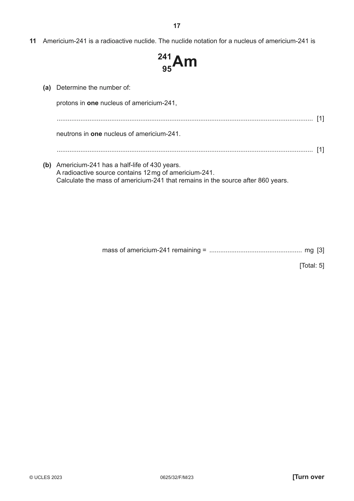 Cambridge IGCSE Physics 0625 2023 Feb/March Paper 3 · Variant 2 question paper, page 17 of 20