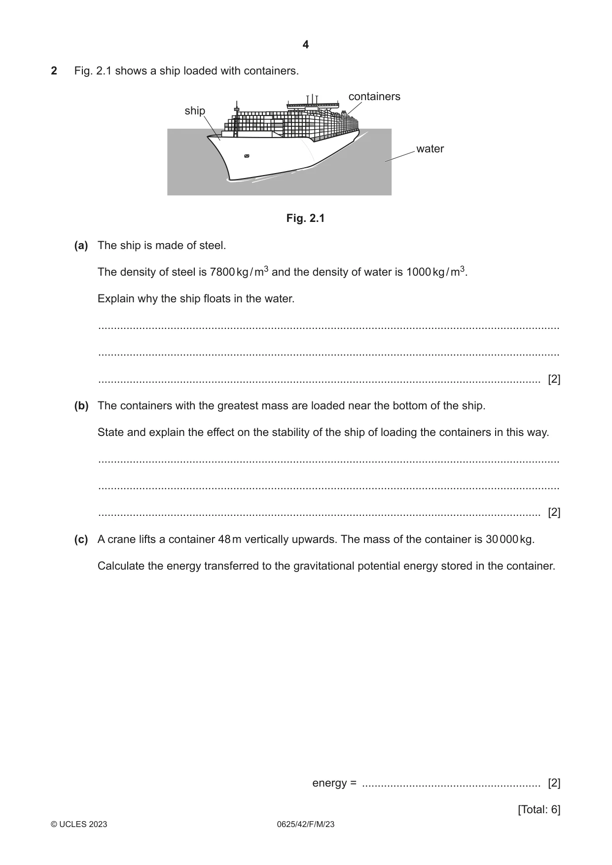Cambridge IGCSE Physics 0625 2023 Feb/March Paper 4 · Variant 2 question paper, page 4 of 16