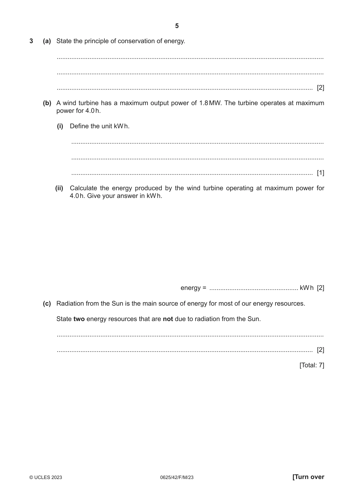 Cambridge IGCSE Physics 0625 2023 Feb/March Paper 4 · Variant 2 question paper, page 5 of 16