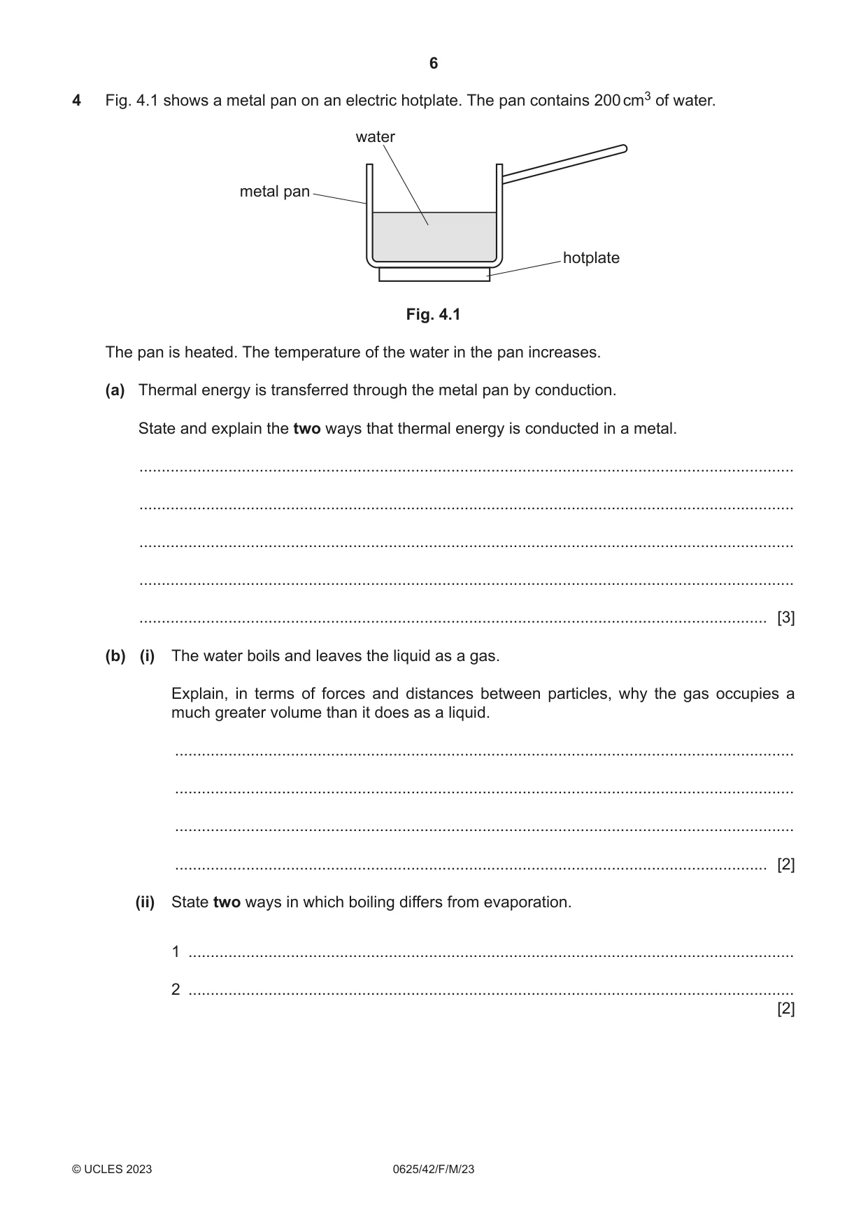 Cambridge IGCSE Physics 0625 2023 Feb/March Paper 4 · Variant 2 question paper, page 6 of 16