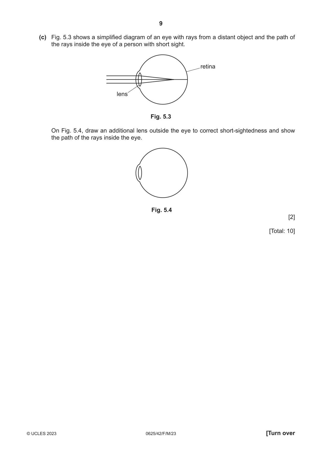 Cambridge IGCSE Physics 0625 2023 Feb/March Paper 4 · Variant 2 question paper, page 9 of 16