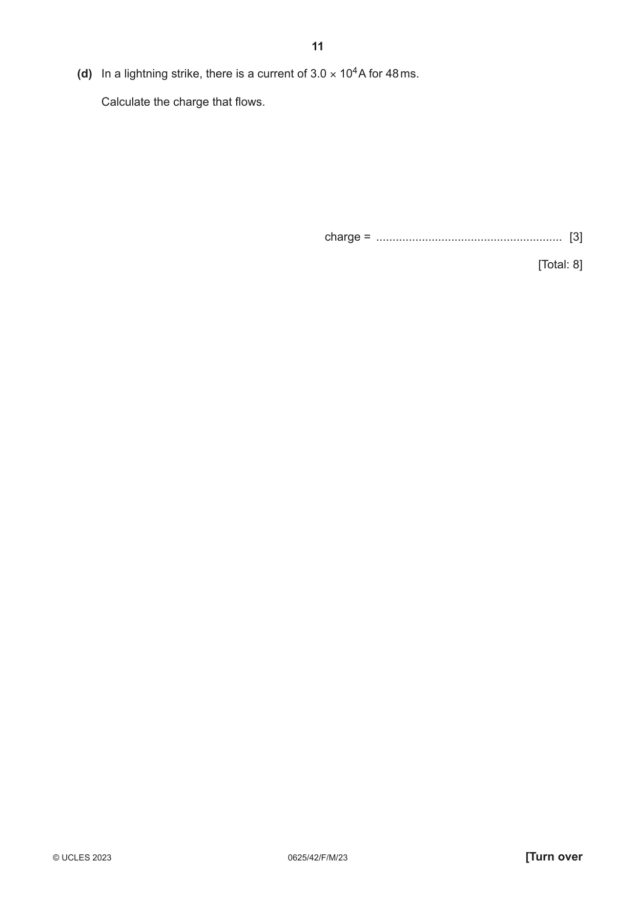 Cambridge IGCSE Physics 0625 2023 Feb/March Paper 4 · Variant 2 question paper, page 11 of 16