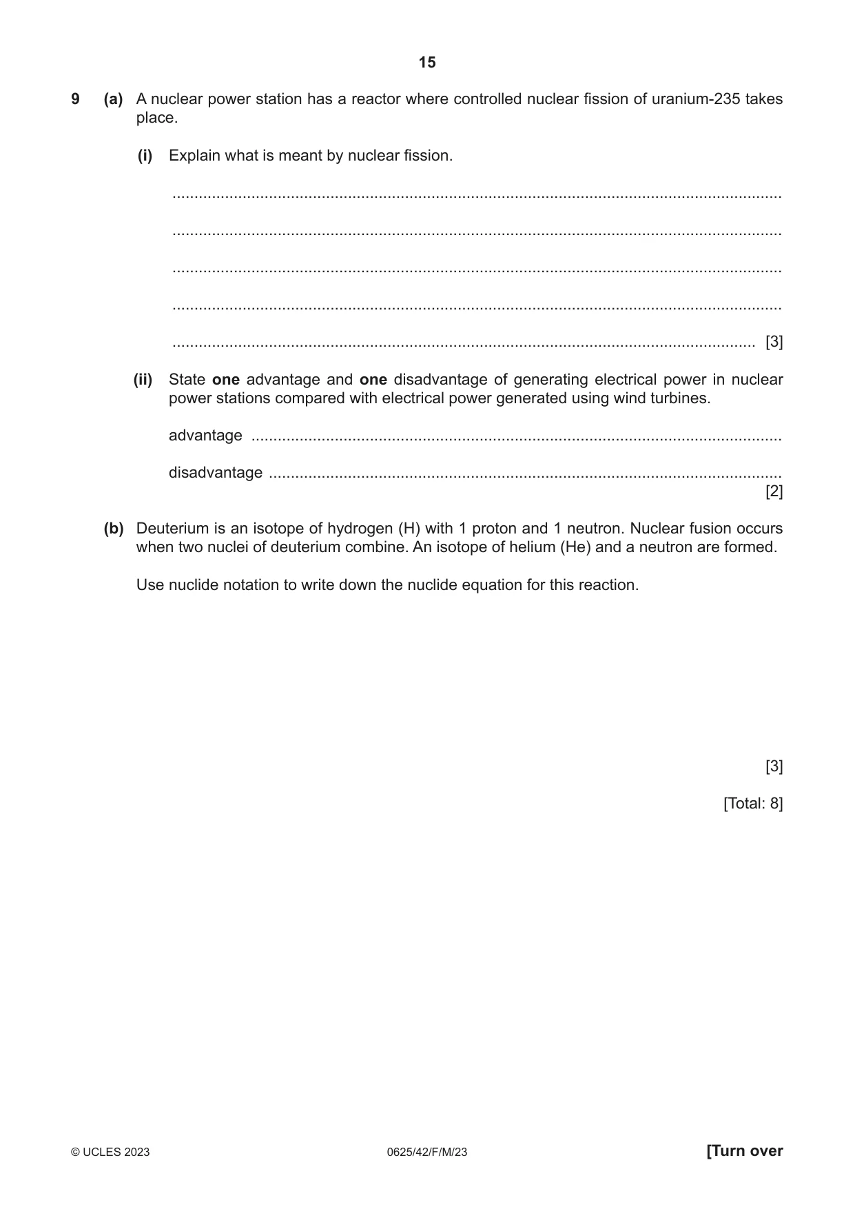 Cambridge IGCSE Physics 0625 2023 Feb/March Paper 4 · Variant 2 question paper, page 15 of 16