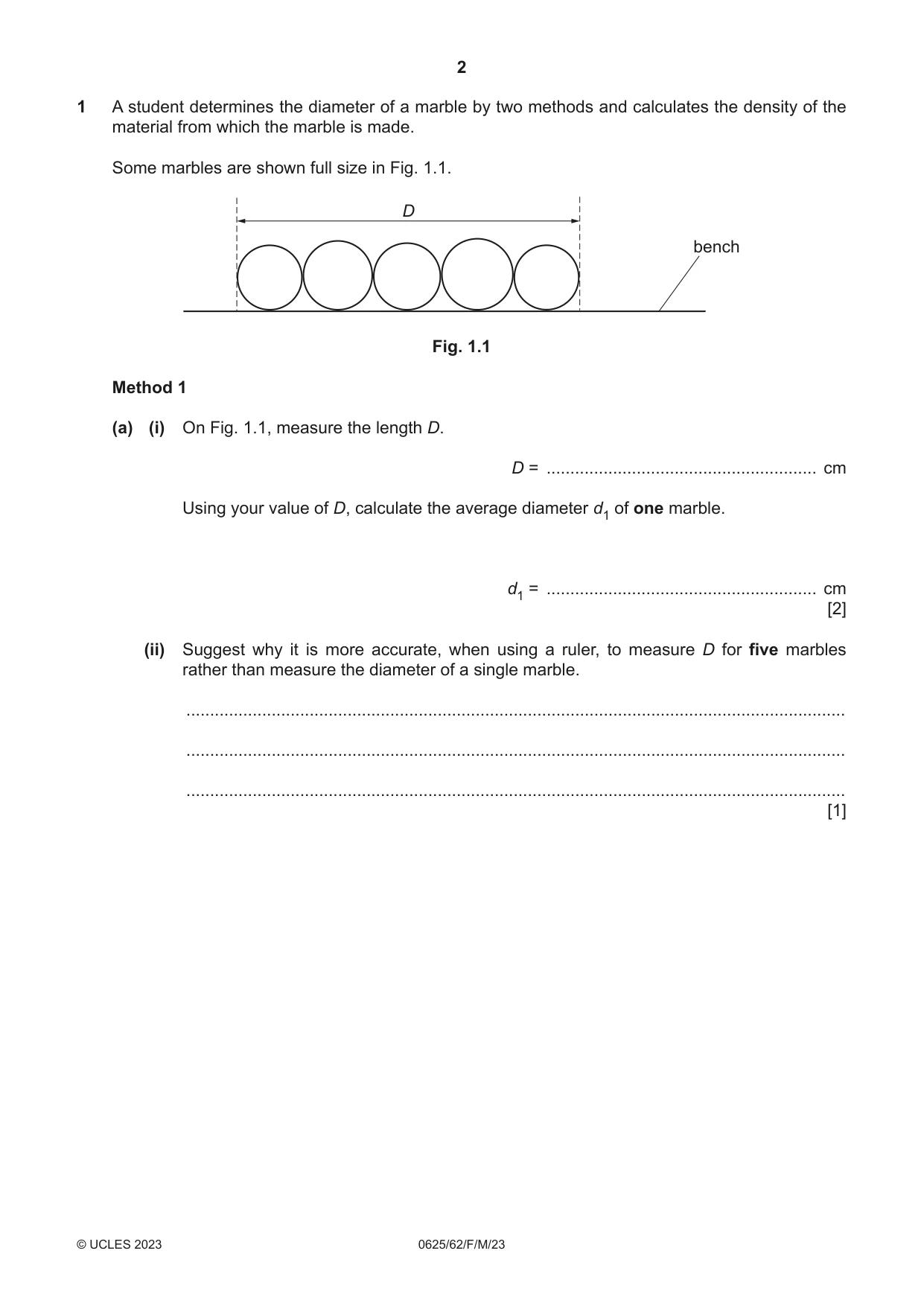 Cambridge IGCSE Physics 0625 2023 Feb/March Paper 6 · Variant 2 question paper, page 2 of 16