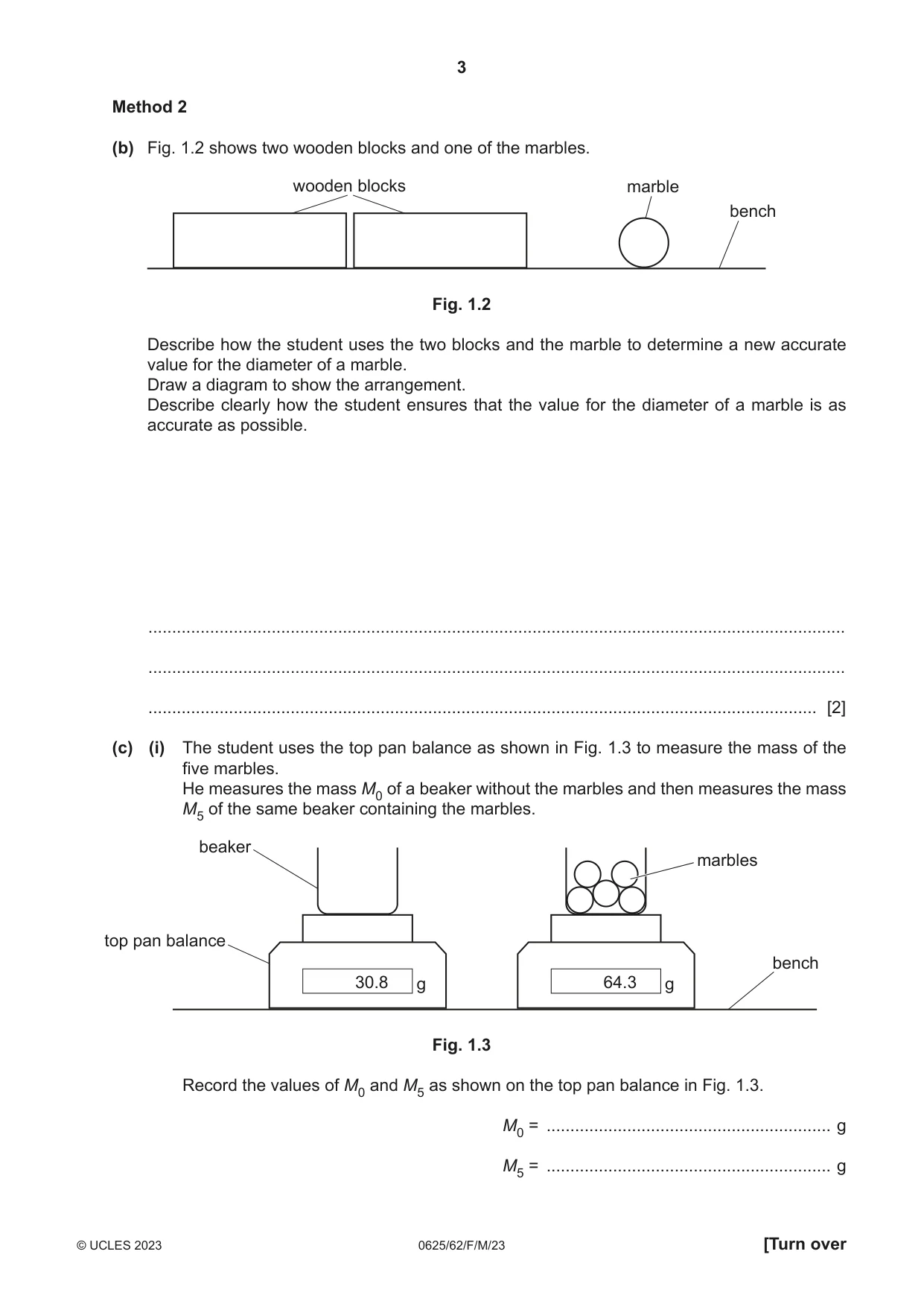 Cambridge IGCSE Physics 0625 2023 Feb/March Paper 6 · Variant 2 question paper, page 3 of 16