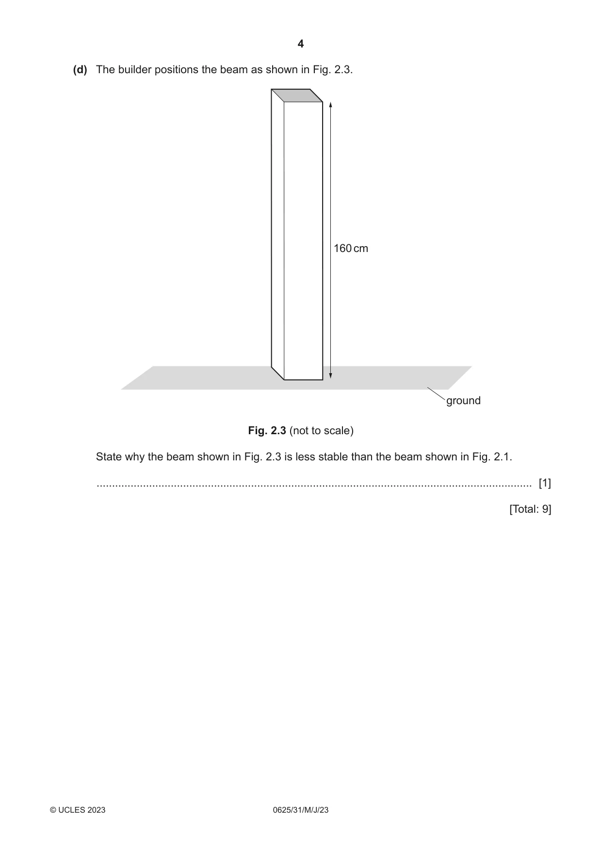 Cambridge IGCSE Physics 0625 2023 May/June Paper 3 · Variant 1 question paper, page 4 of 16