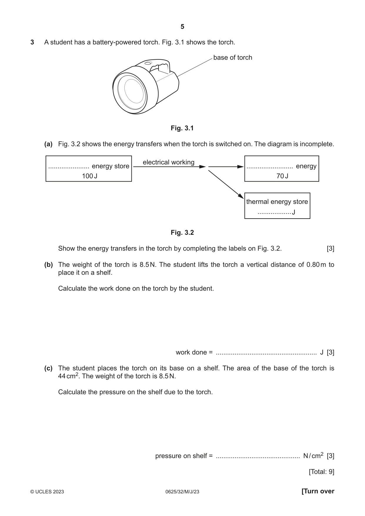 Cambridge IGCSE Physics 0625 2023 May/June Paper 3 · Variant 2 question paper, page 5 of 16