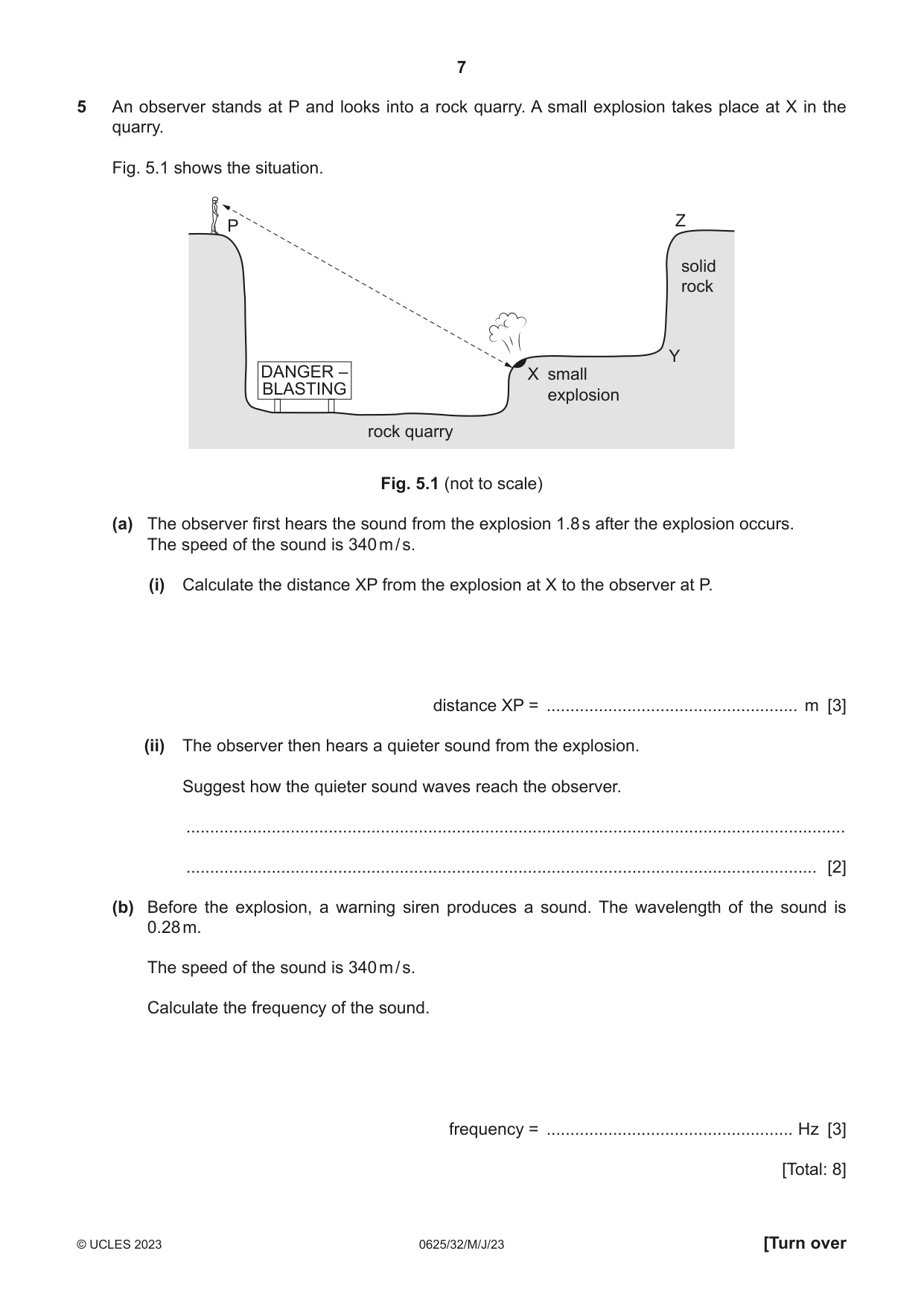 Cambridge IGCSE Physics 0625 2023 May/June Paper 3 · Variant 2 question paper, page 7 of 16