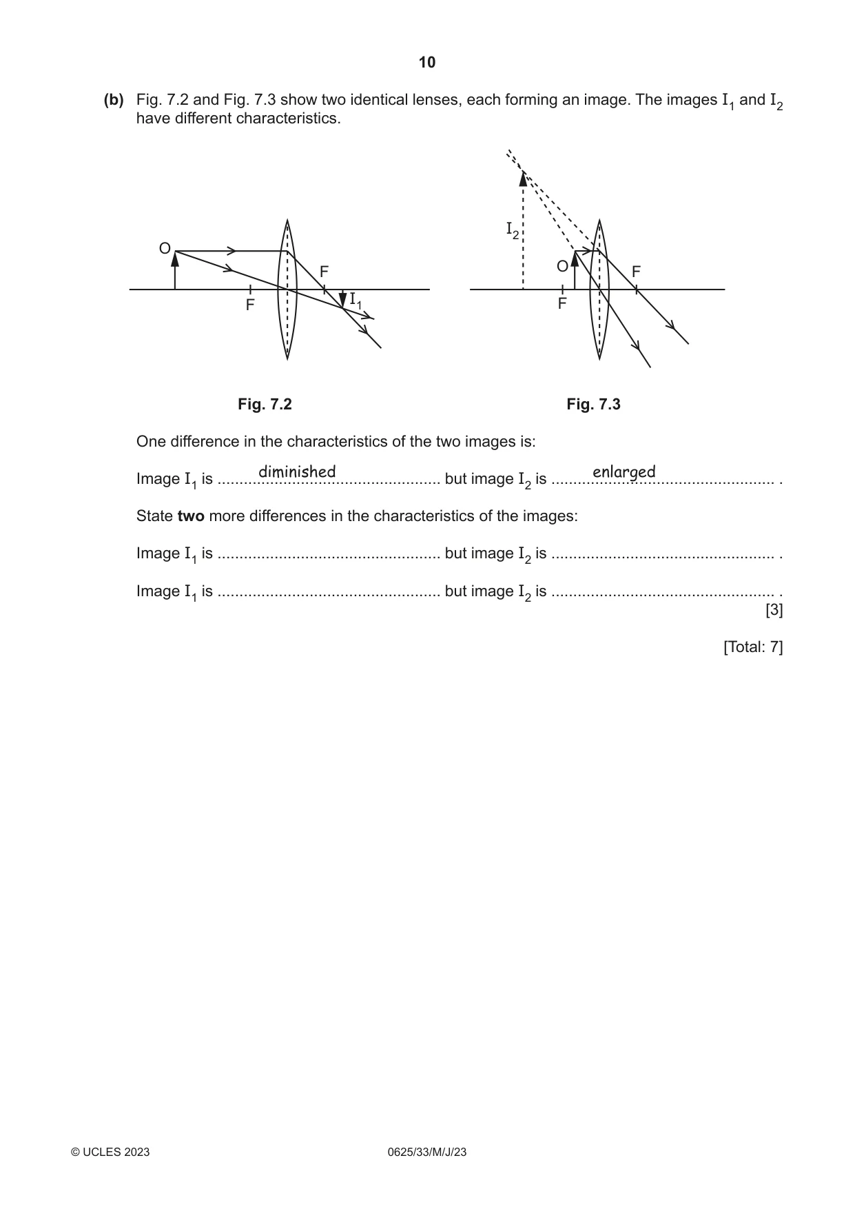 Cambridge IGCSE Physics 0625 2023 May/June Paper 3 · Variant 3 question paper, page 10 of 16