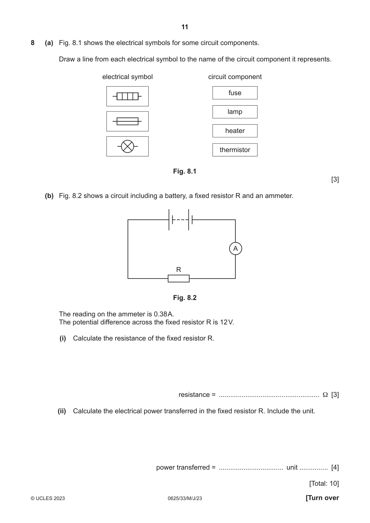 Cambridge IGCSE Physics 0625 2023 May/June Paper 3 · Variant 3 question paper, page 11 of 16