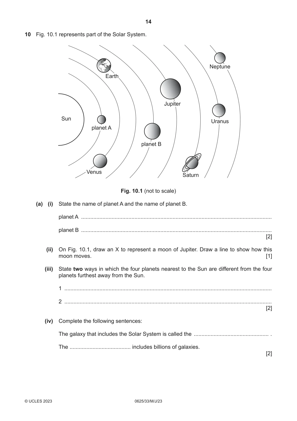 Cambridge IGCSE Physics 0625 2023 May/June Paper 3 · Variant 3 question paper, page 14 of 16