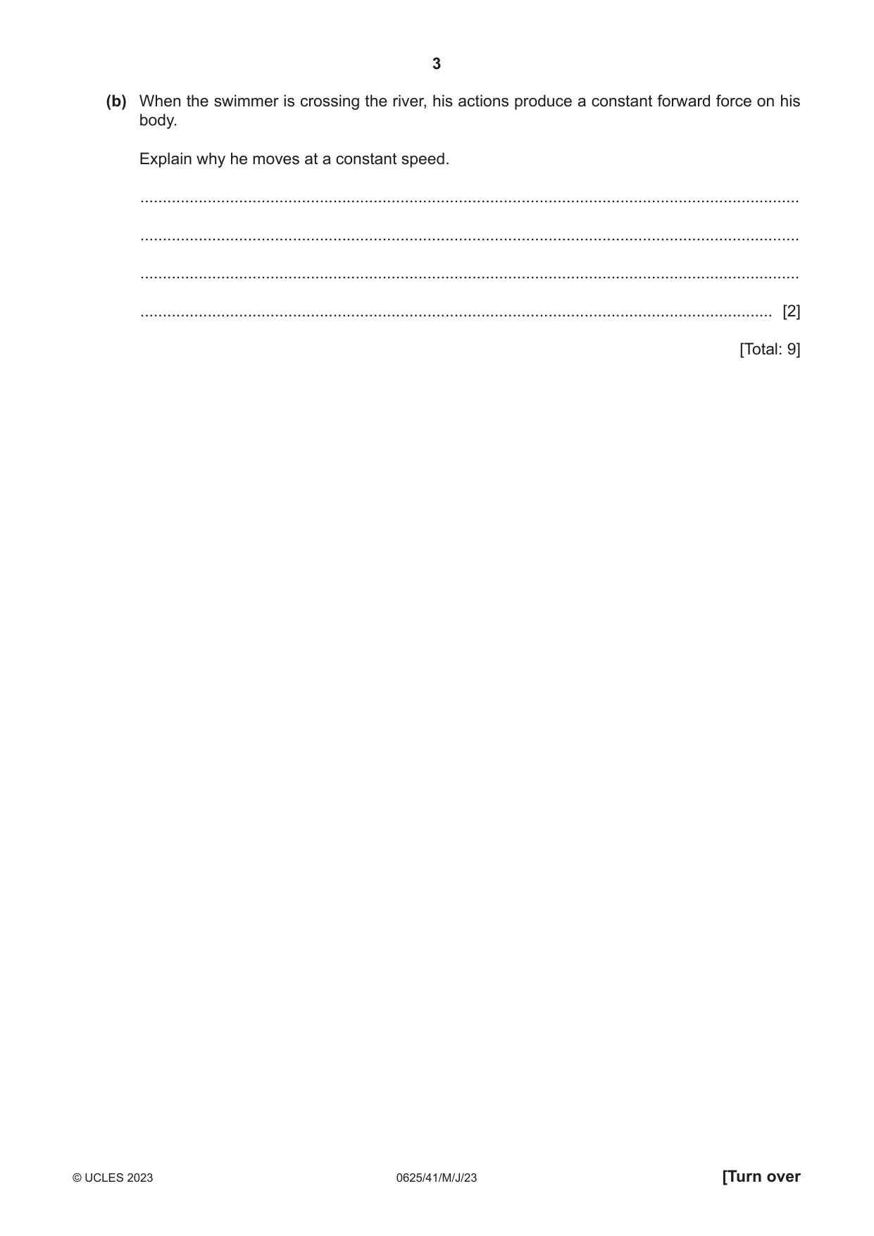 Cambridge IGCSE Physics 0625 2023 May/June Paper 4 · Variant 1 question paper, page 3 of 20