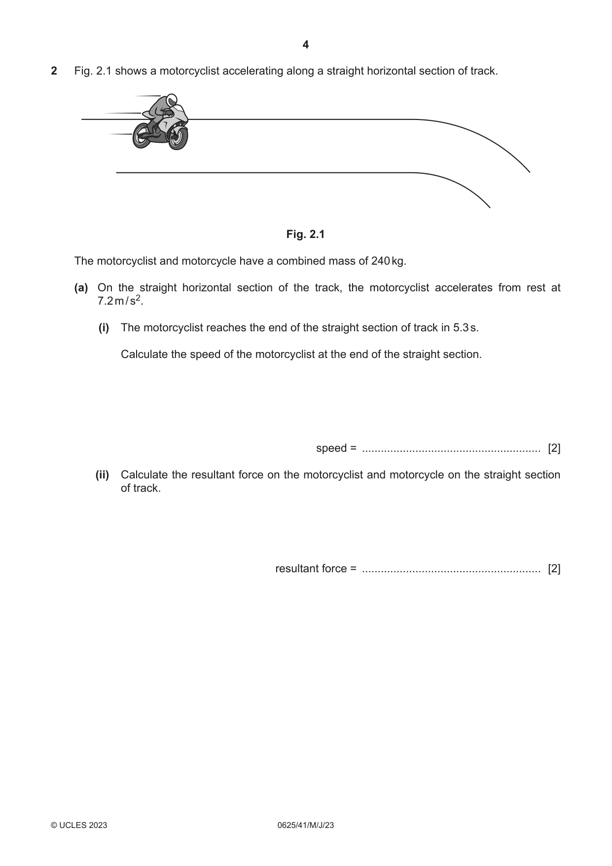 Cambridge IGCSE Physics 0625 2023 May/June Paper 4 · Variant 1 question paper, page 4 of 20