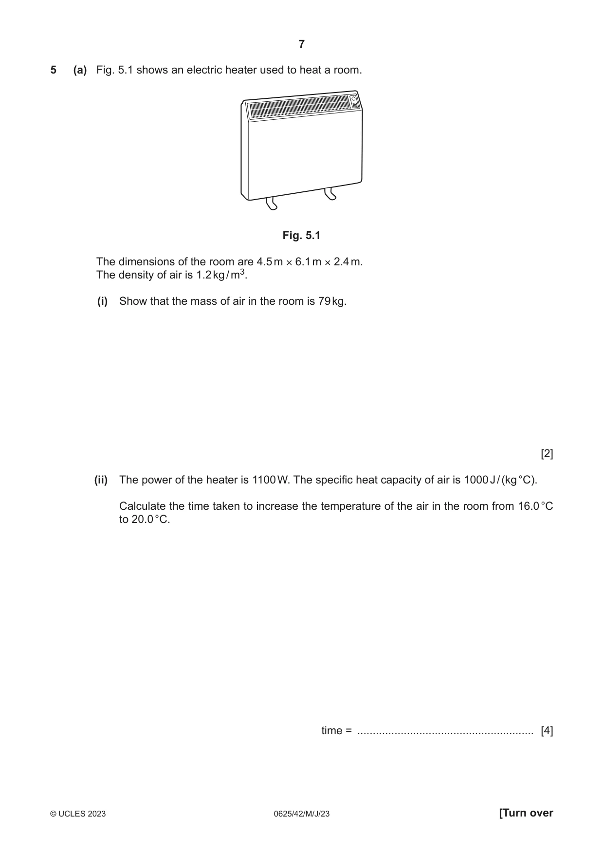 Cambridge IGCSE Physics 0625 2023 May/June Paper 4 · Variant 2 question paper, page 7 of 16