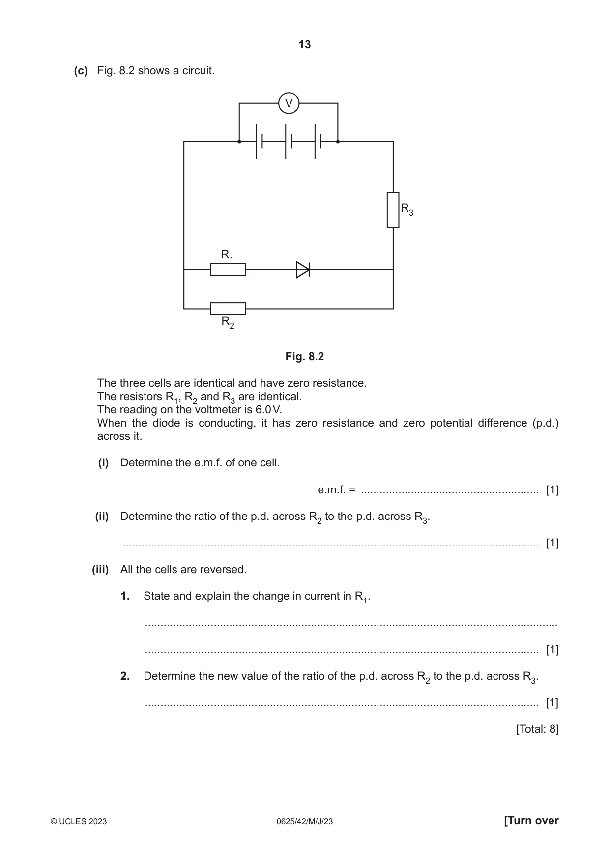 Cambridge IGCSE Physics 0625 2023 May/June Paper 4 · Variant 2 question paper, page 13 of 16