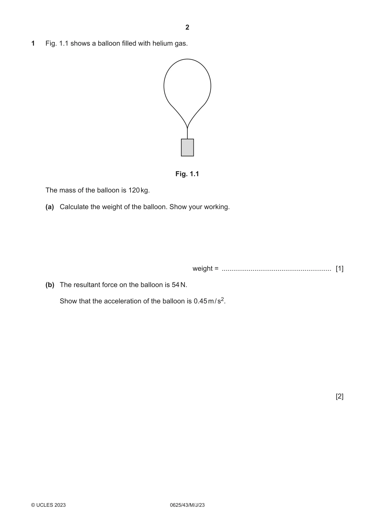 Cambridge IGCSE Physics 0625 2023 May/June Paper 4 · Variant 3 question paper, page 2 of 16
