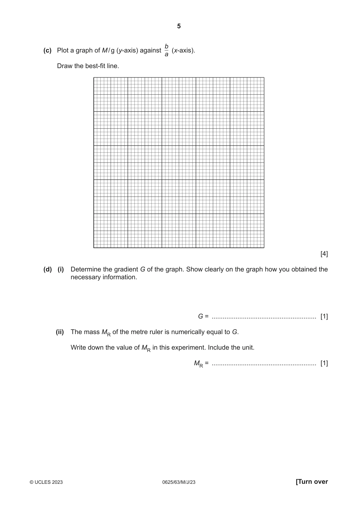 Cambridge IGCSE Physics 0625 2023 May/June Paper 6 · Variant 3 question paper, page 5 of 16