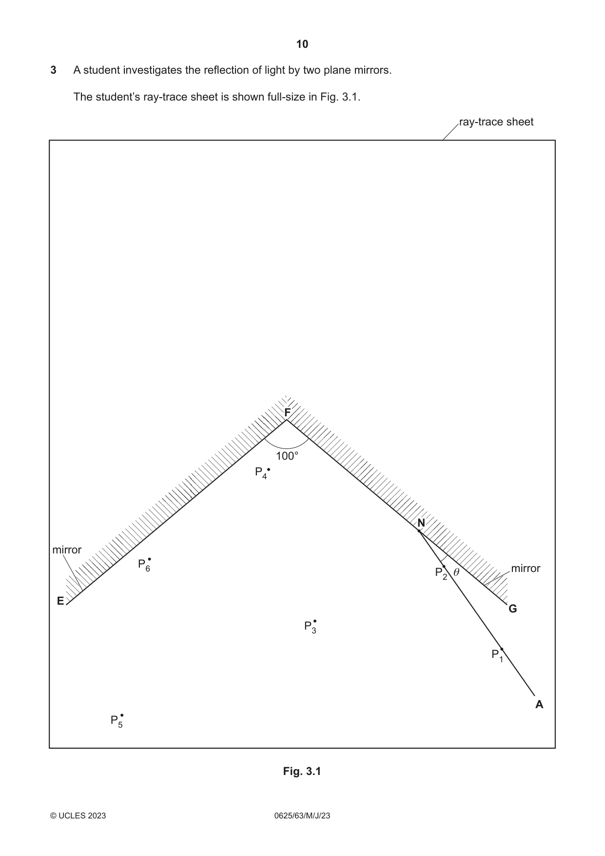 Cambridge IGCSE Physics 0625 2023 May/June Paper 6 · Variant 3 question paper, page 10 of 16