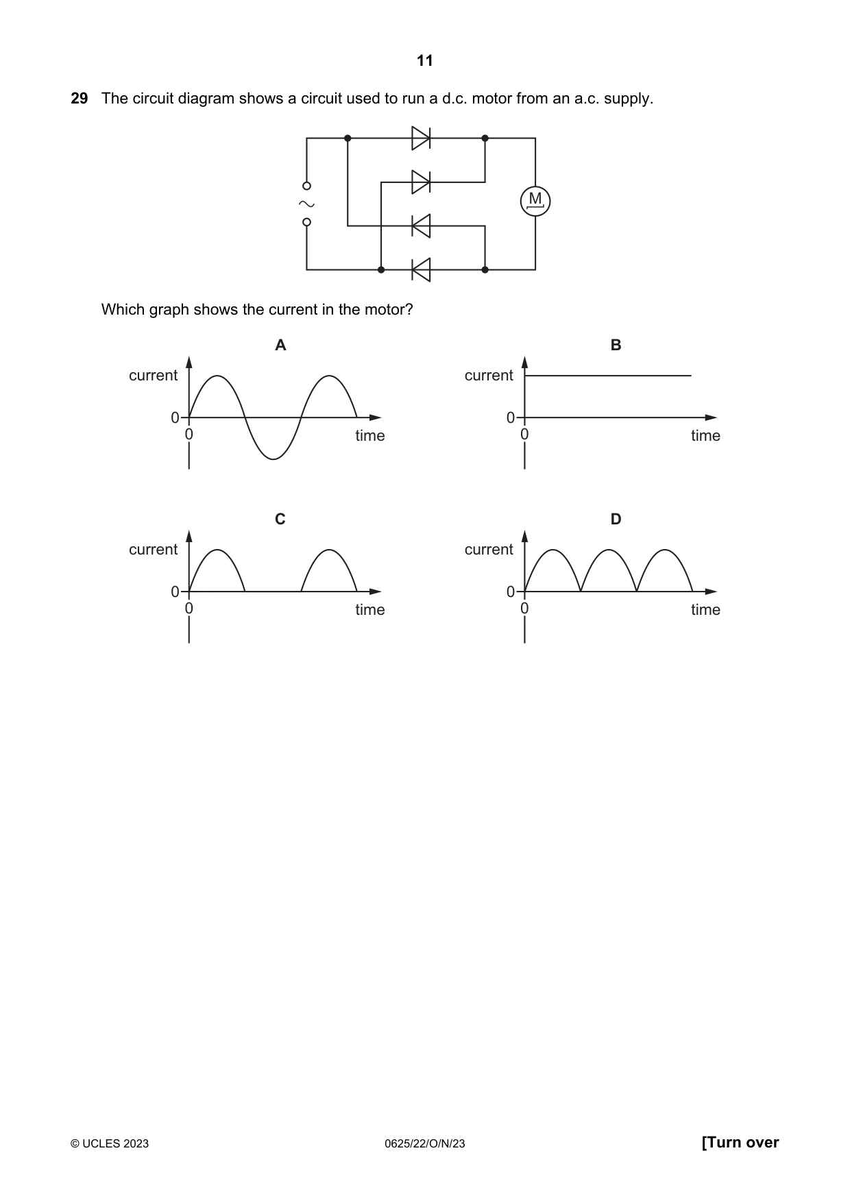 Cambridge IGCSE Physics 0625 2023 Oct/Nov Paper 2 · Variant 2 question paper, page 11 of 16