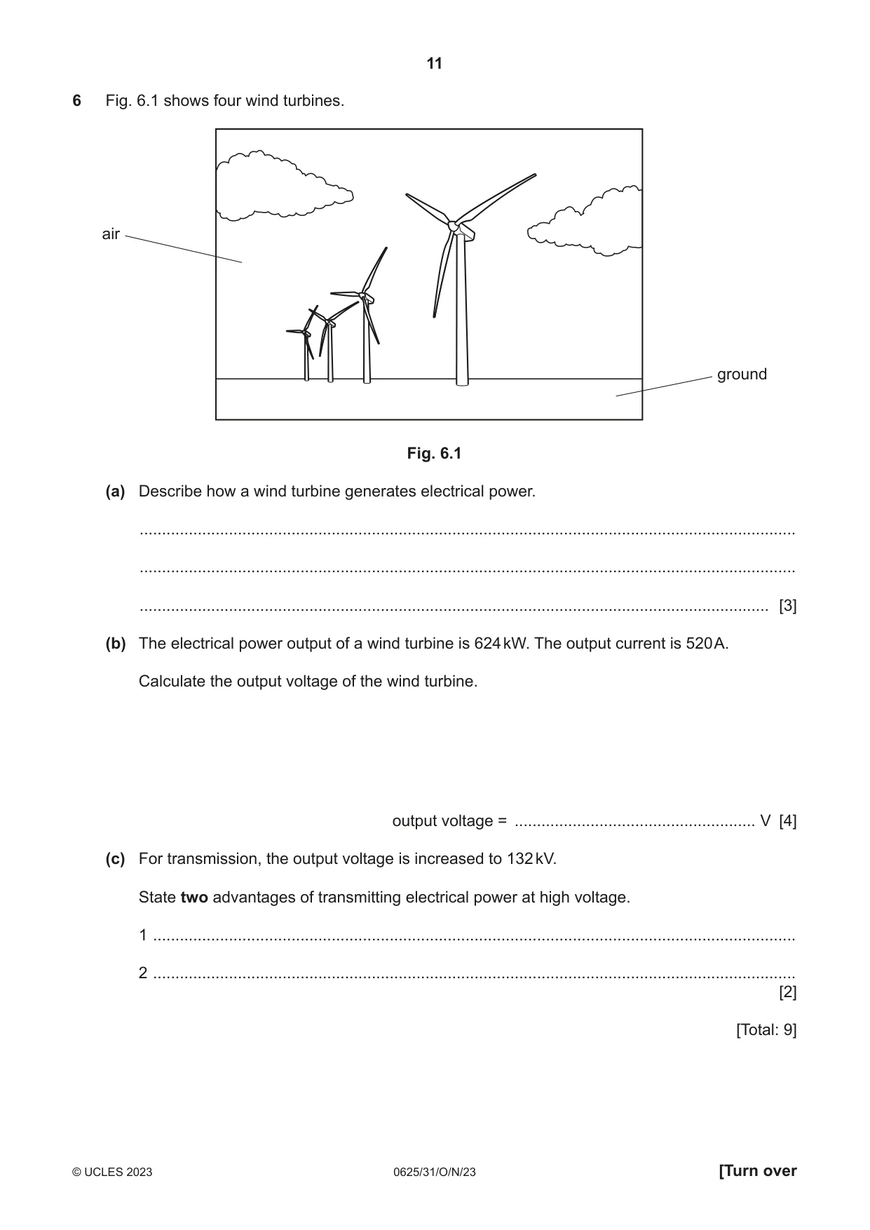 Cambridge IGCSE Physics 0625 2023 Oct/Nov Paper 3 · Variant 1 question paper, page 11 of 16