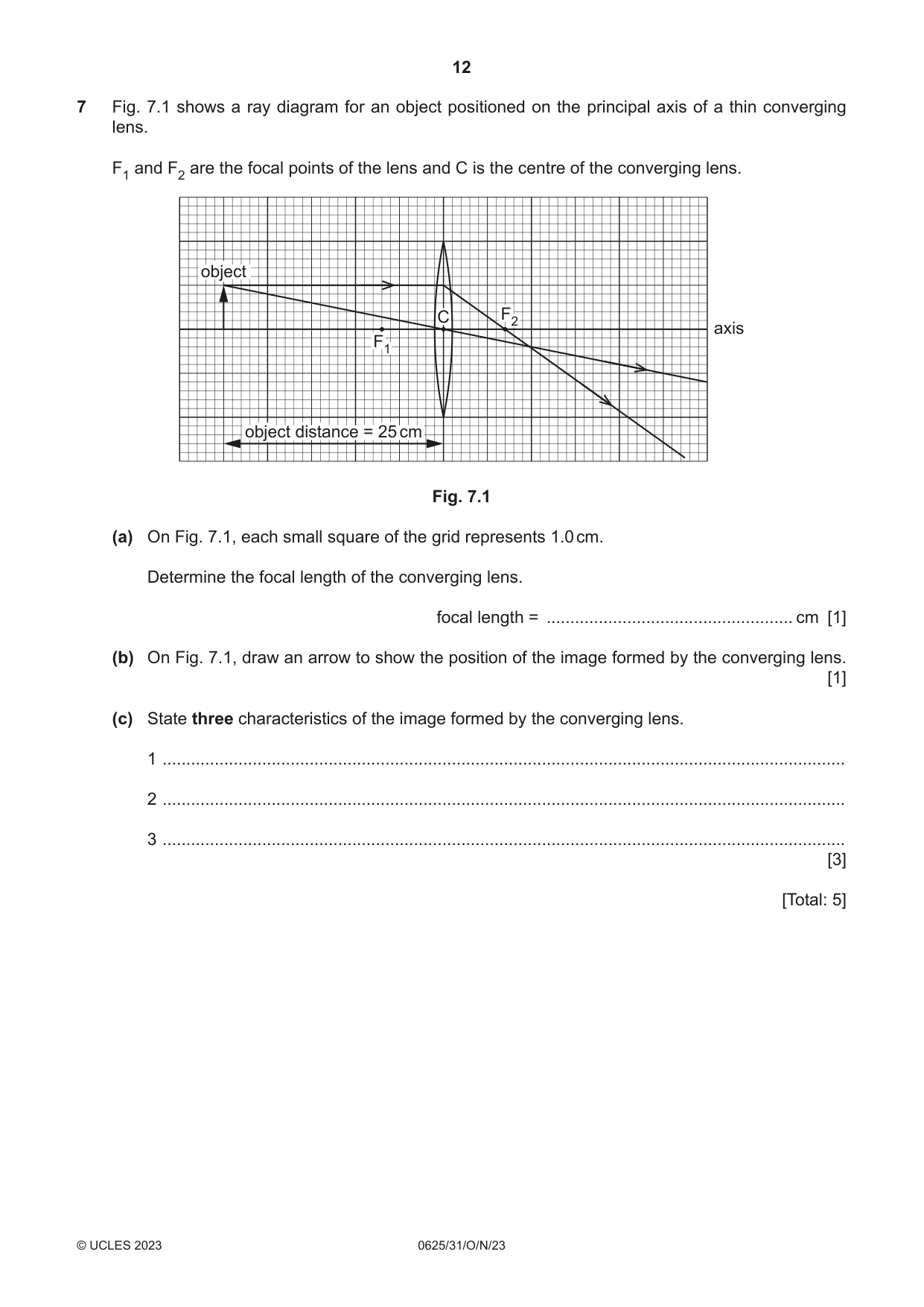 Cambridge IGCSE Physics 0625 2023 Oct/Nov Paper 3 · Variant 1 question paper, page 12 of 16