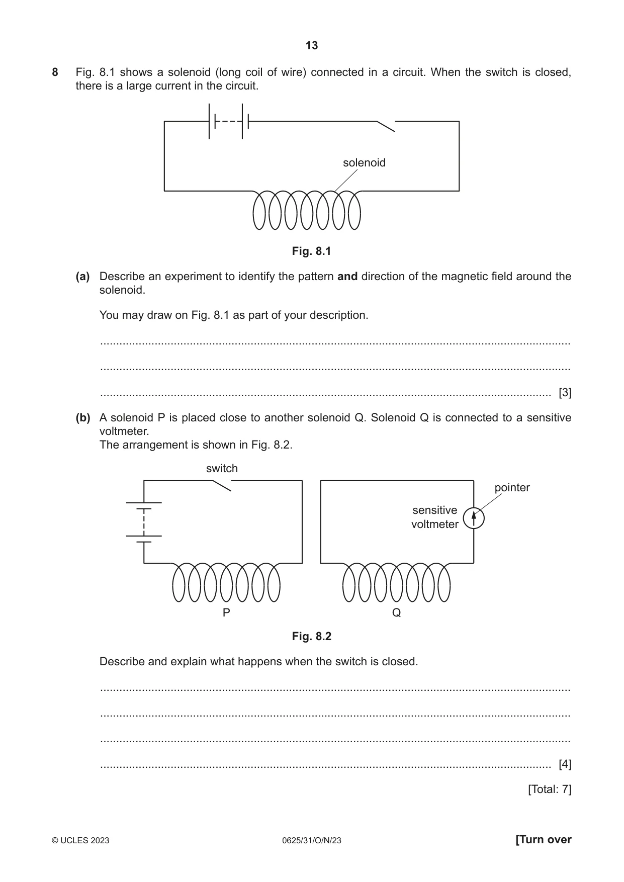 Cambridge IGCSE Physics 0625 2023 Oct/Nov Paper 3 · Variant 1 question paper, page 13 of 16