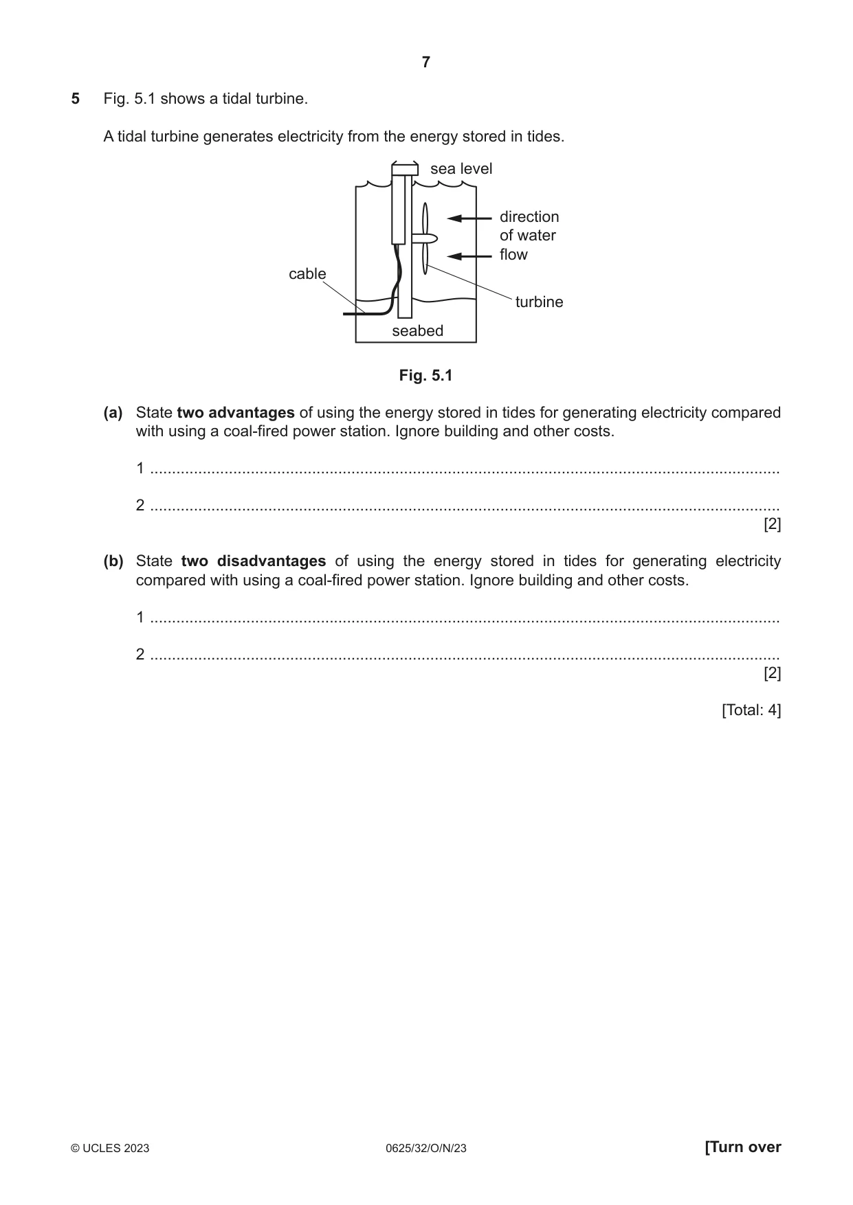Cambridge IGCSE Physics 0625 2023 Oct/Nov Paper 3 · Variant 2 question paper, page 7 of 20