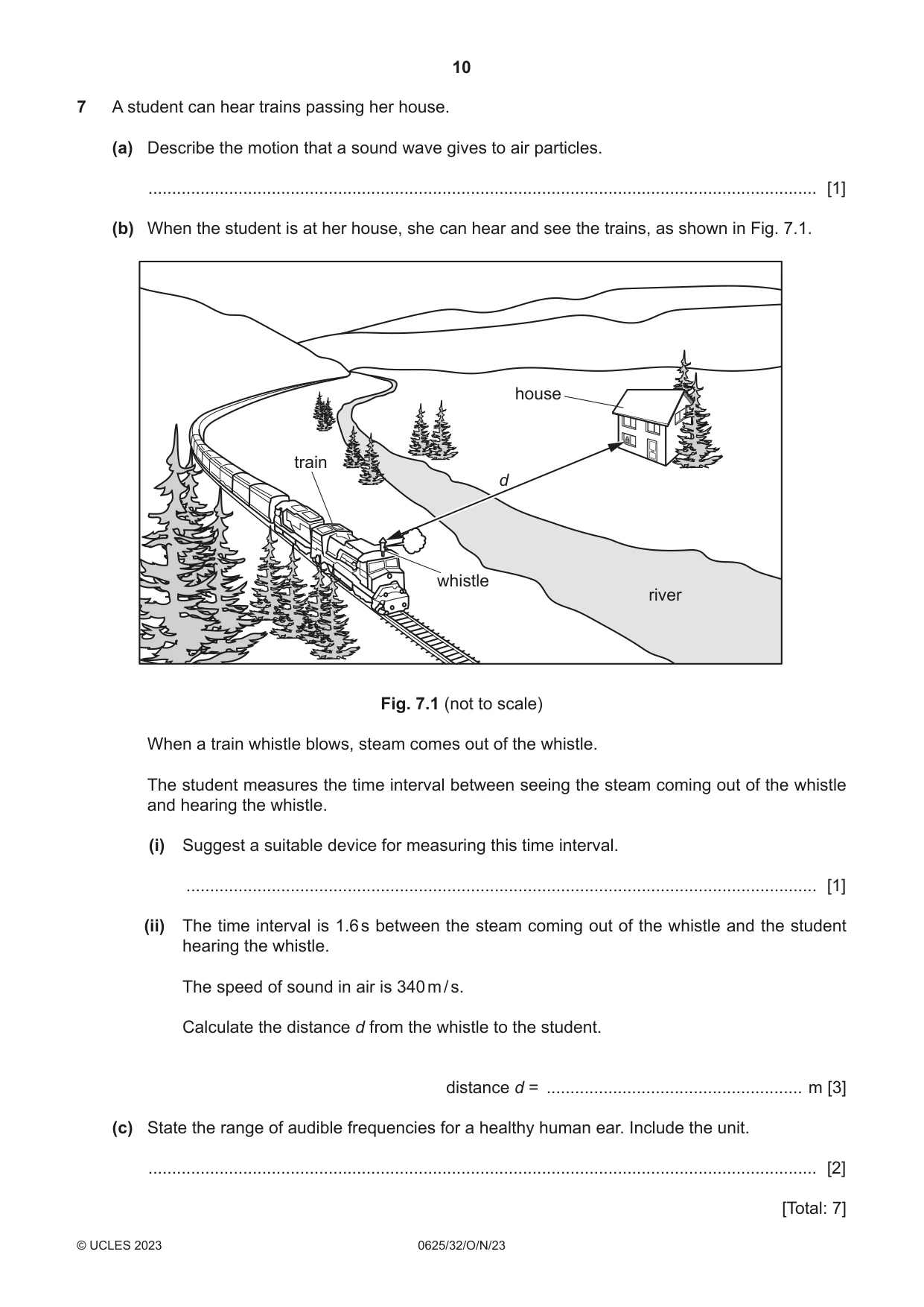 Cambridge IGCSE Physics 0625 2023 Oct/Nov Paper 3 · Variant 2 question paper, page 10 of 20