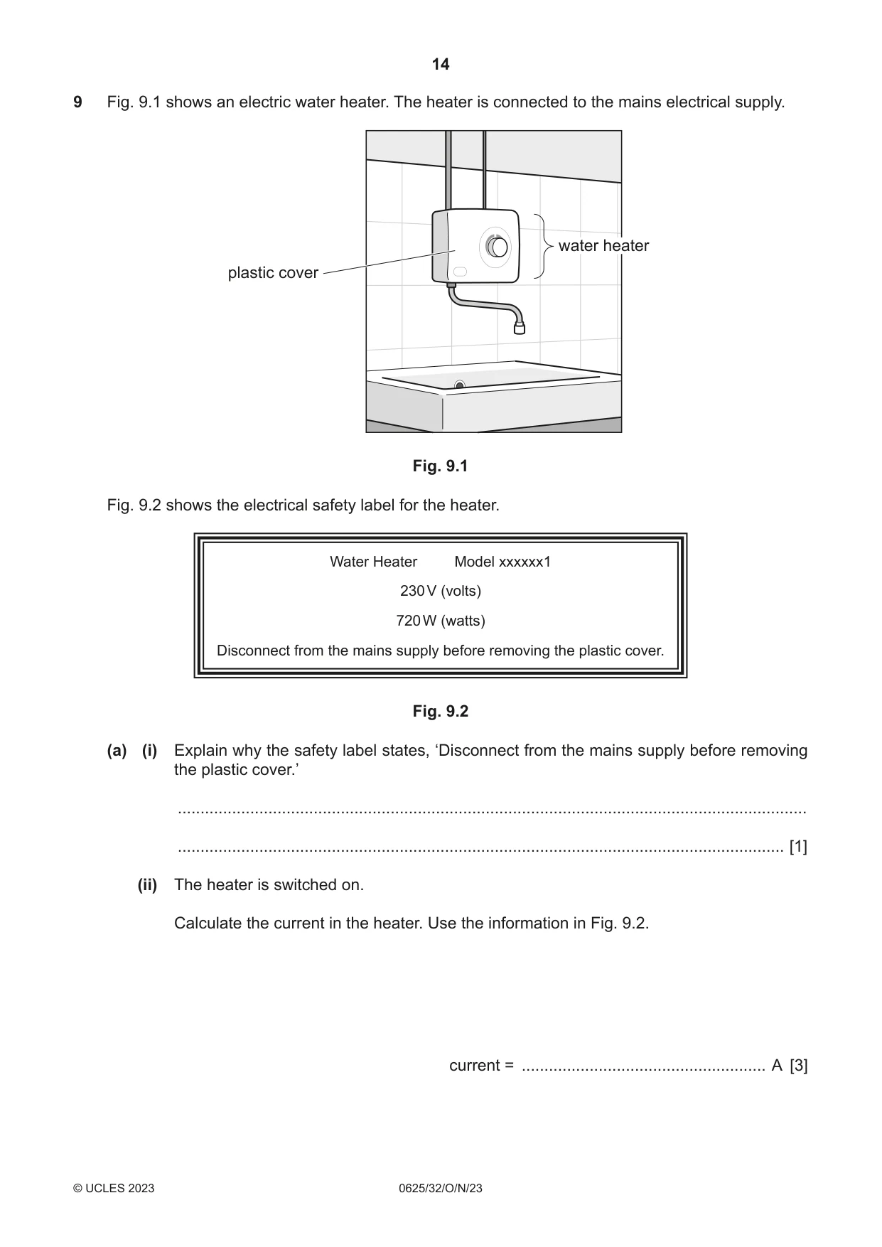 Cambridge IGCSE Physics 0625 2023 Oct/Nov Paper 3 · Variant 2 question paper, page 14 of 20