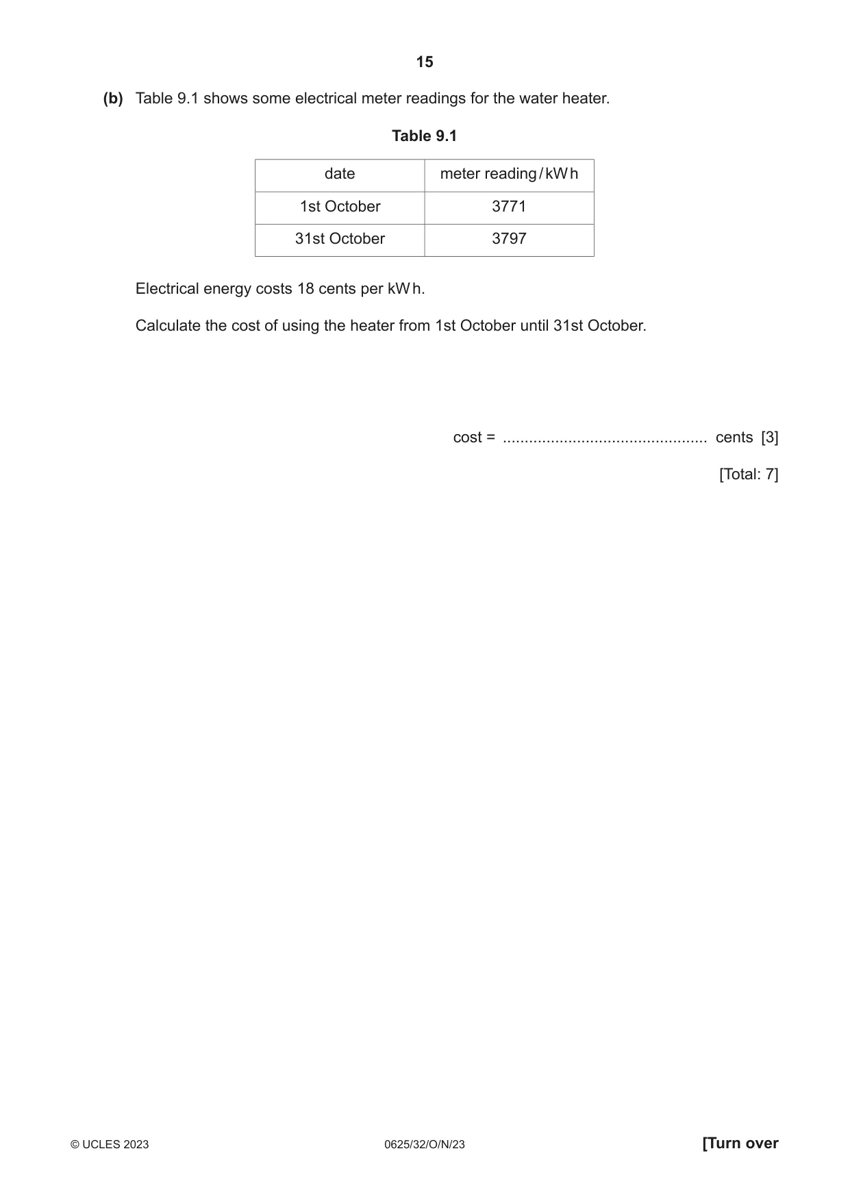 Cambridge IGCSE Physics 0625 2023 Oct/Nov Paper 3 · Variant 2 question paper, page 15 of 20