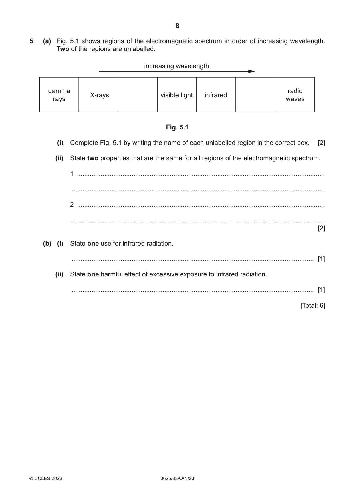 Cambridge IGCSE Physics 0625 2023 Oct/Nov Paper 3 · Variant 3 question paper, page 8 of 16