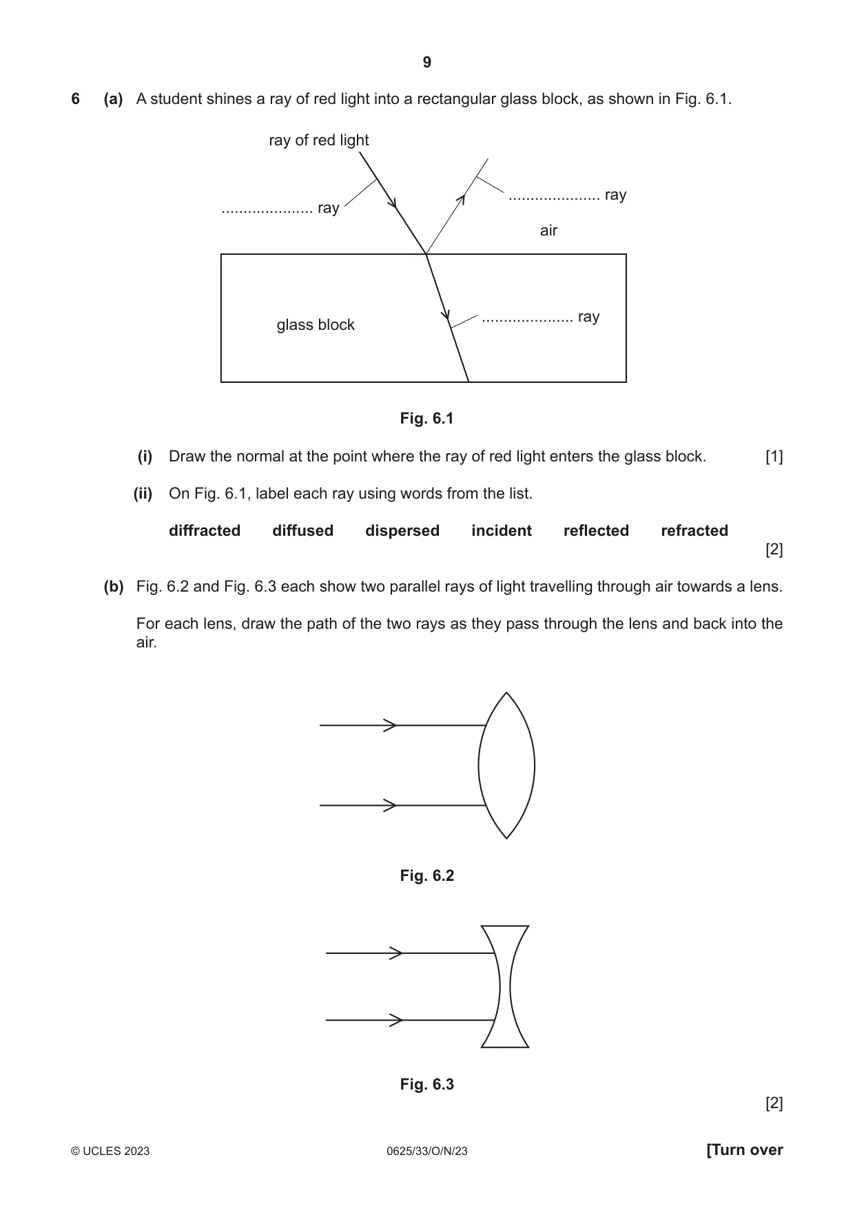 Cambridge IGCSE Physics 0625 2023 Oct/Nov Paper 3 · Variant 3 question paper, page 9 of 16