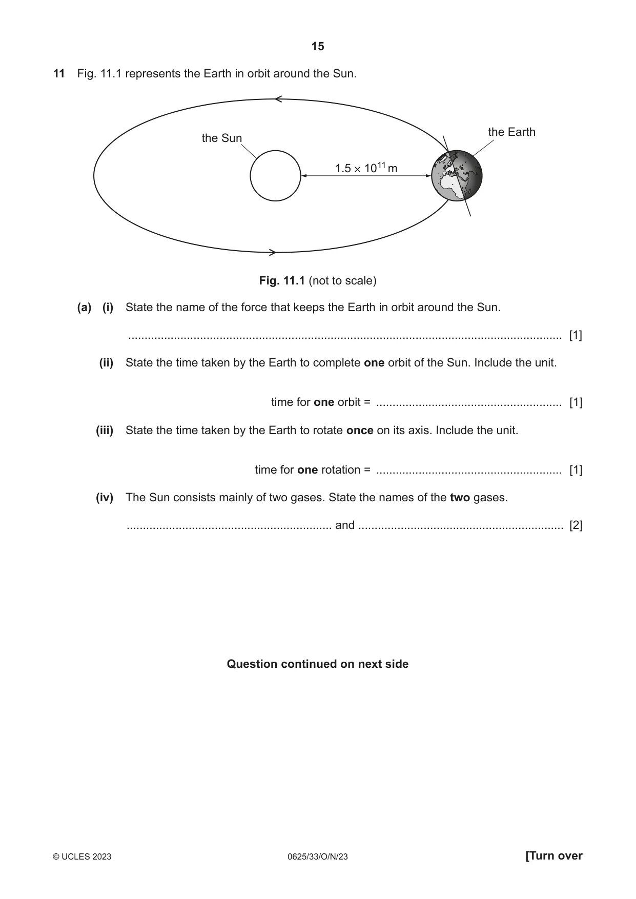 Cambridge IGCSE Physics 0625 2023 Oct/Nov Paper 3 · Variant 3 question paper, page 15 of 16
