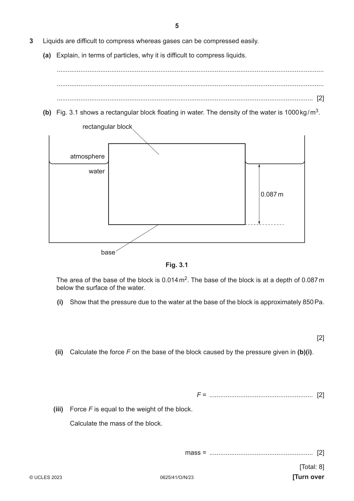 Cambridge IGCSE Physics 0625 2023 Oct/Nov Paper 4 · Variant 1 question paper, page 5 of 16