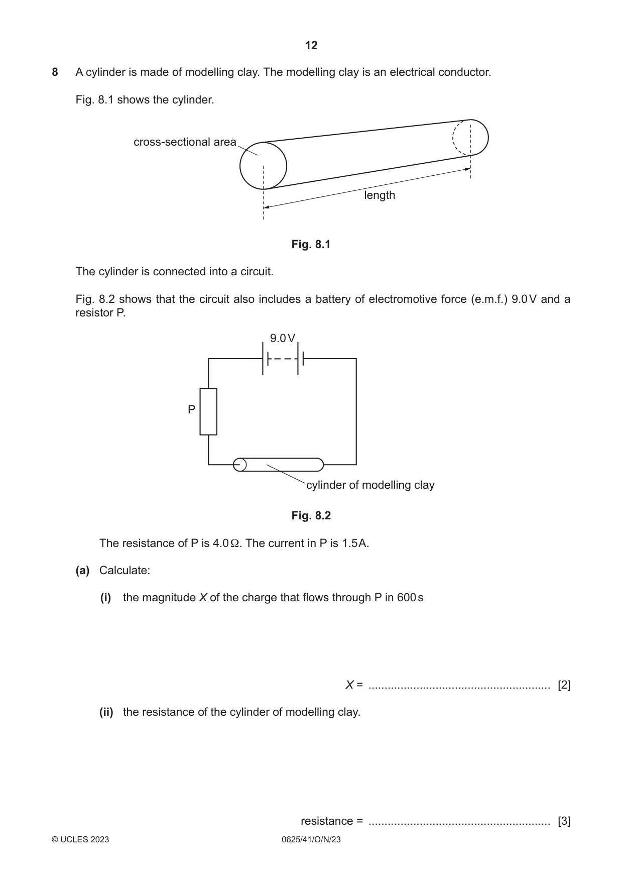 Cambridge IGCSE Physics 0625 2023 Oct/Nov Paper 4 · Variant 1 question paper, page 12 of 16