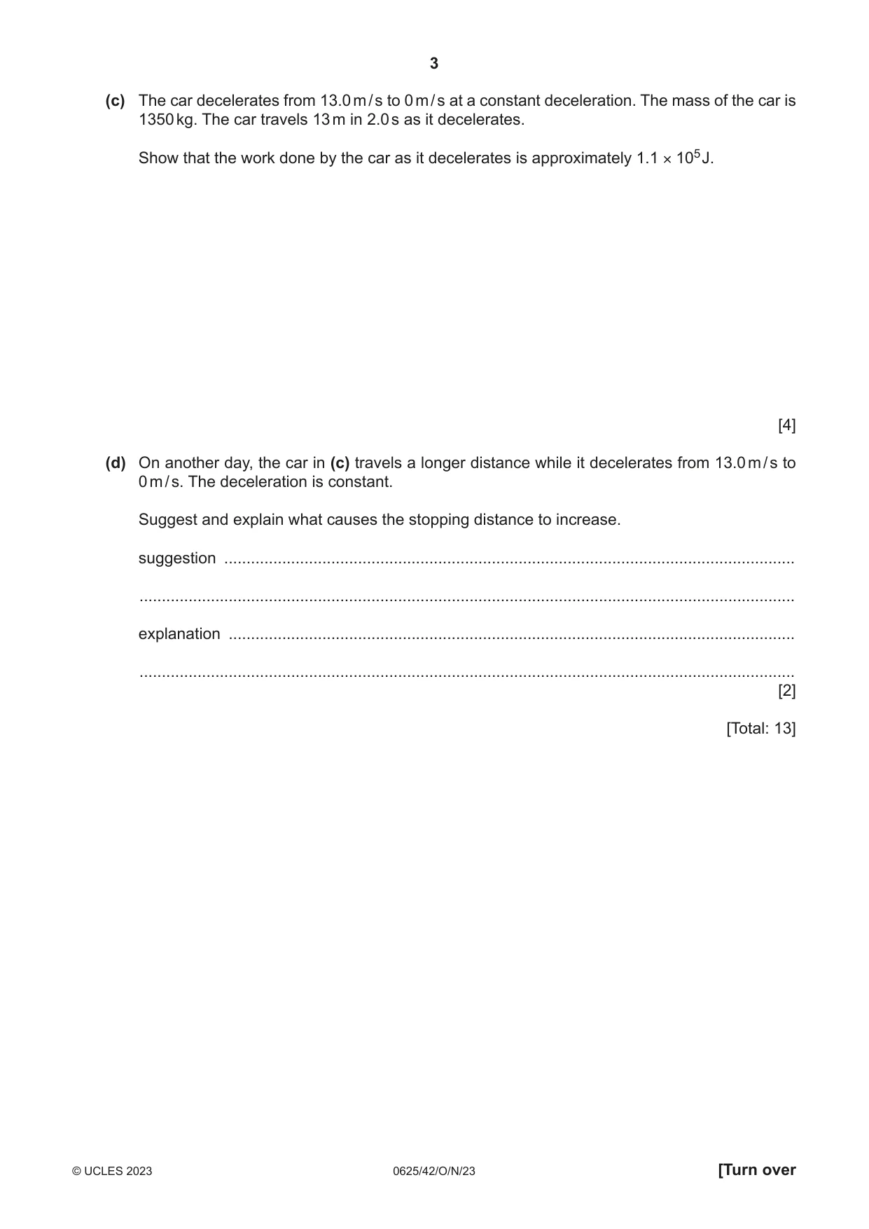 Cambridge IGCSE Physics 0625 2023 Oct/Nov Paper 4 · Variant 2 question paper, page 3 of 16