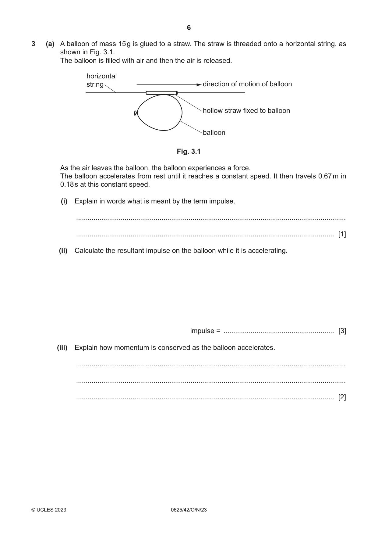 Cambridge IGCSE Physics 0625 2023 Oct/Nov Paper 4 · Variant 2 question paper, page 6 of 16
