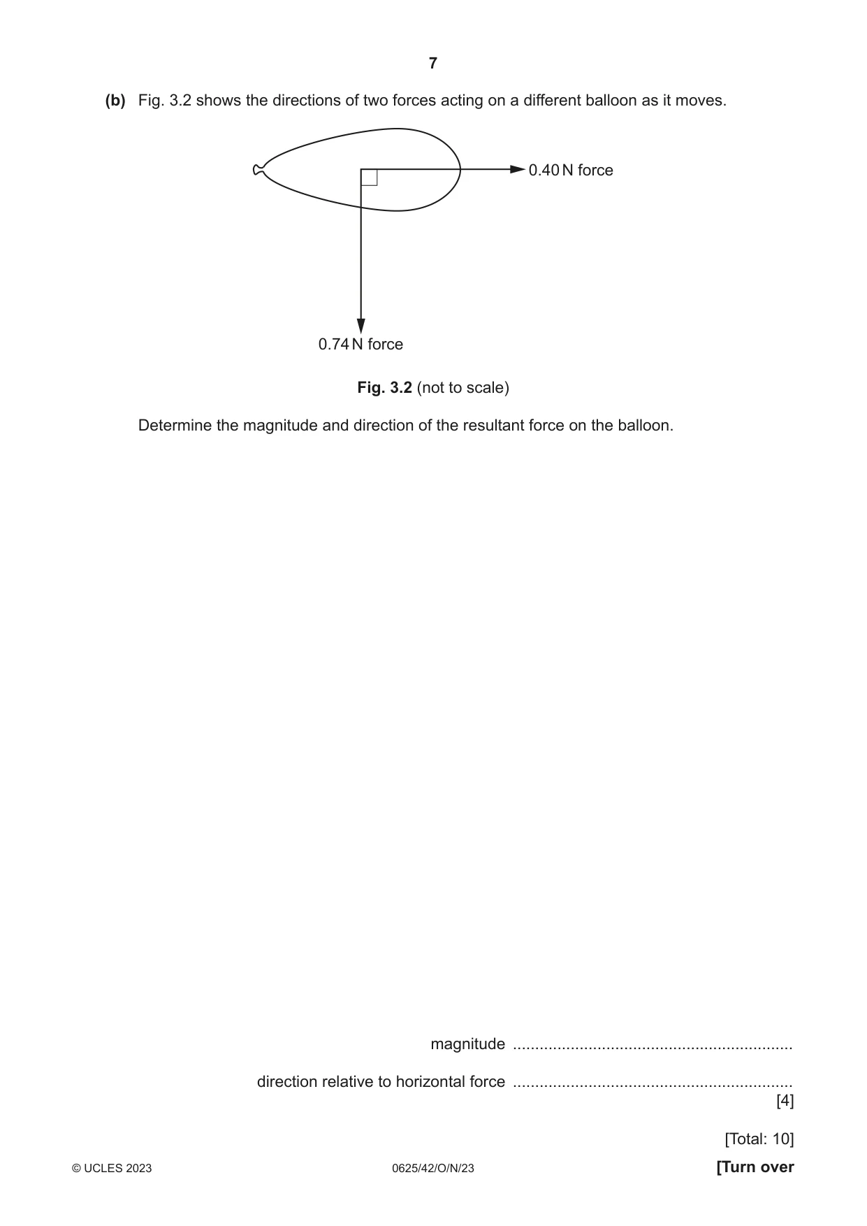 Cambridge IGCSE Physics 0625 2023 Oct/Nov Paper 4 · Variant 2 question paper, page 7 of 16