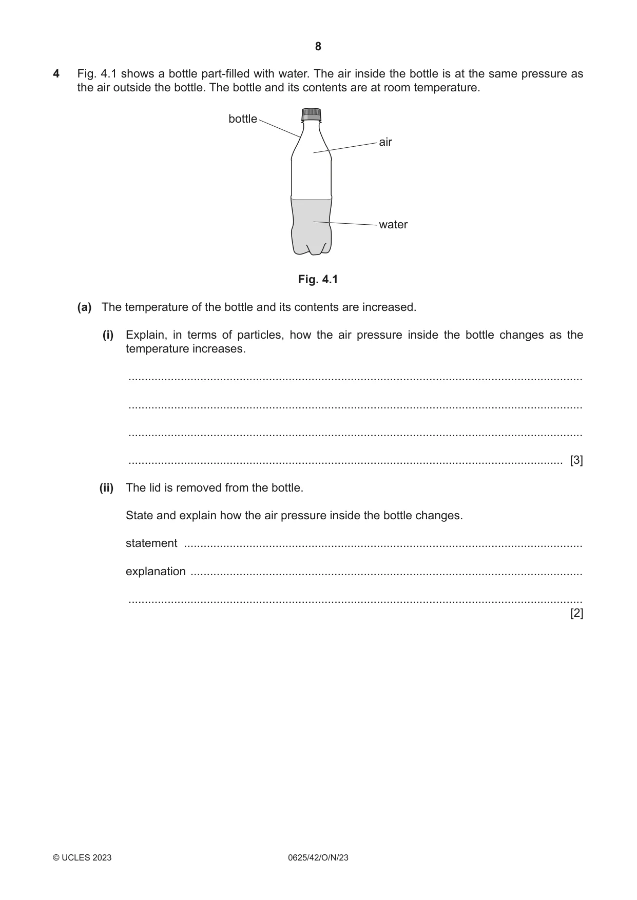 Cambridge IGCSE Physics 0625 2023 Oct/Nov Paper 4 · Variant 2 question paper, page 8 of 16