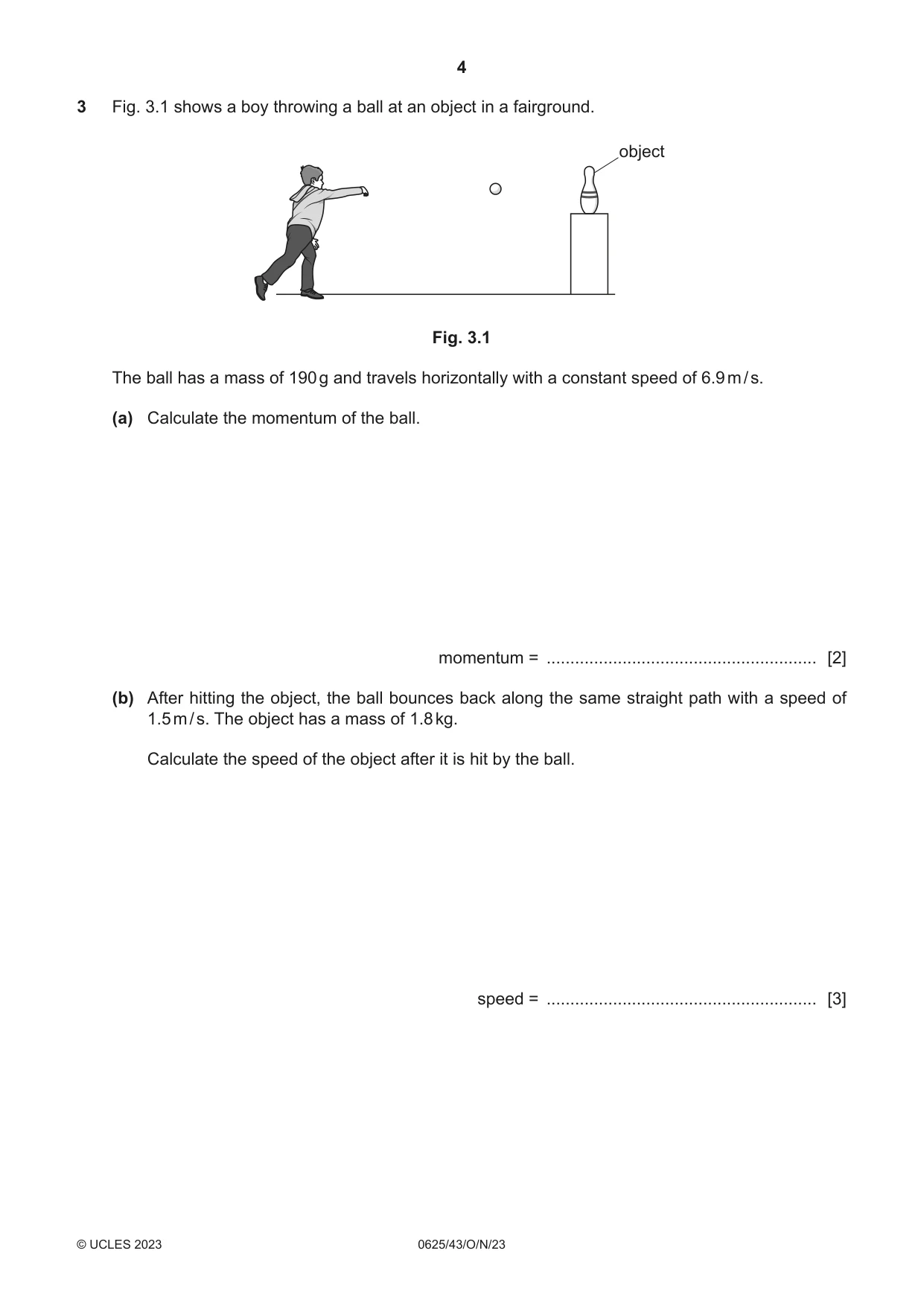 Cambridge IGCSE Physics 0625 2023 Oct/Nov Paper 4 · Variant 3 question paper, page 4 of 16