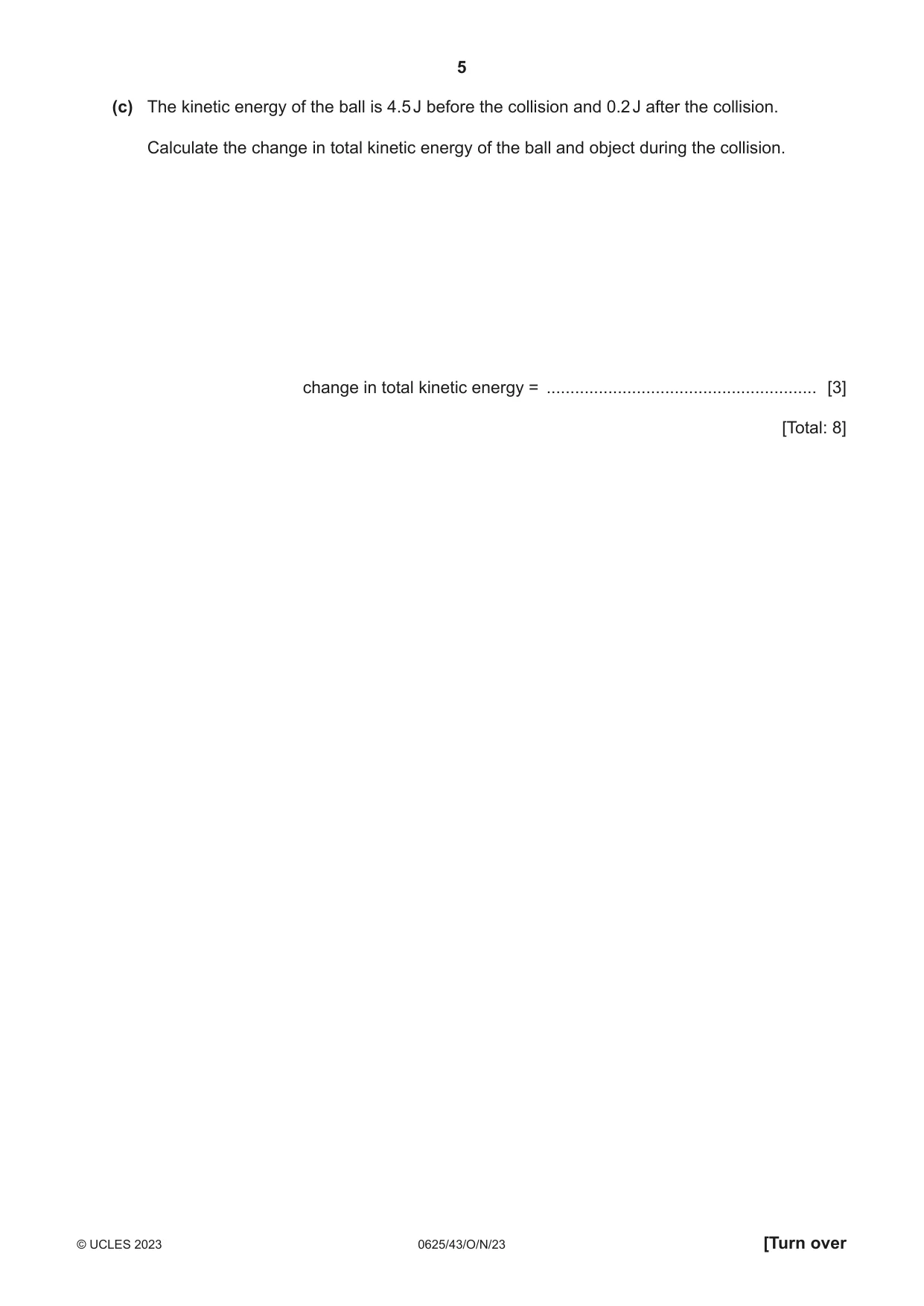 Cambridge IGCSE Physics 0625 2023 Oct/Nov Paper 4 · Variant 3 question paper, page 5 of 16