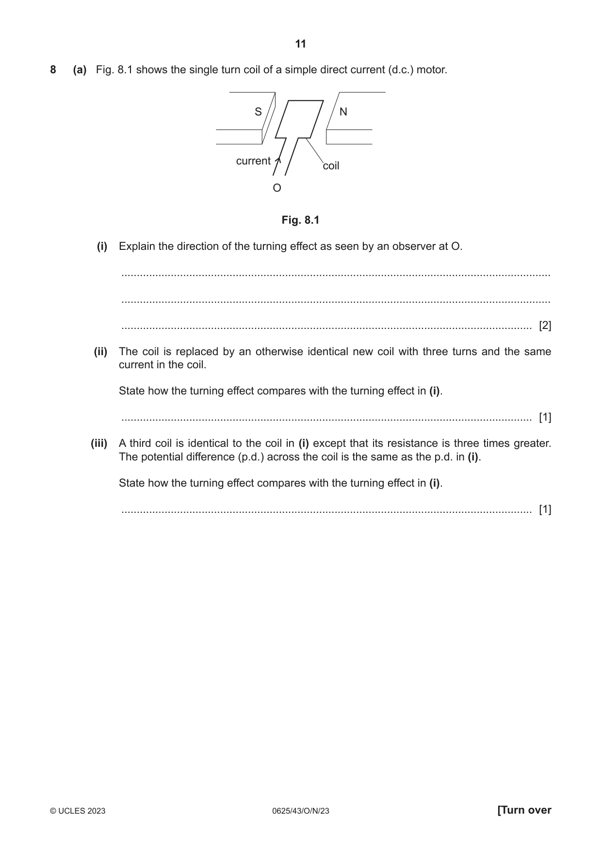 Cambridge IGCSE Physics 0625 2023 Oct/Nov Paper 4 · Variant 3 question paper, page 11 of 16