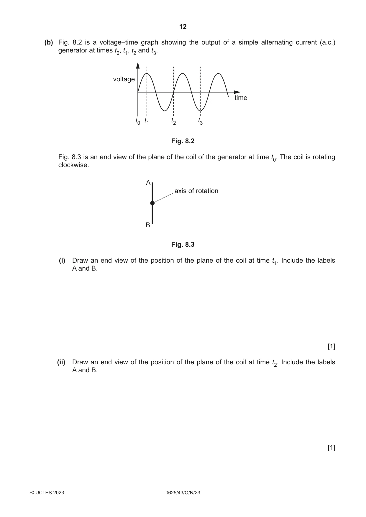 Cambridge IGCSE Physics 0625 2023 Oct/Nov Paper 4 · Variant 3 question paper, page 12 of 16