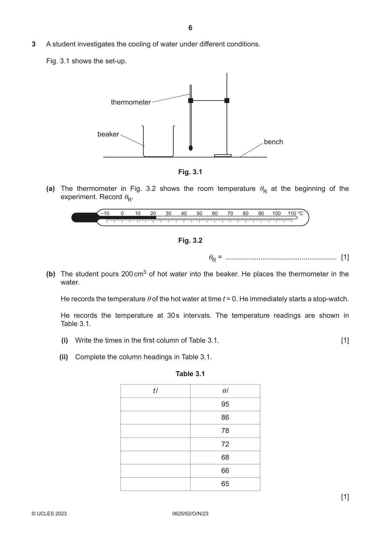 Cambridge IGCSE Physics 0625 2023 Oct/Nov Paper 6 · Variant 2 question paper, page 6 of 12