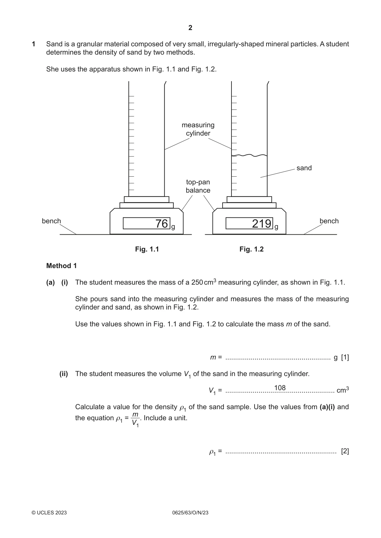 Cambridge IGCSE Physics 0625 2023 Oct/Nov Paper 6 · Variant 3 question paper, page 2 of 12
